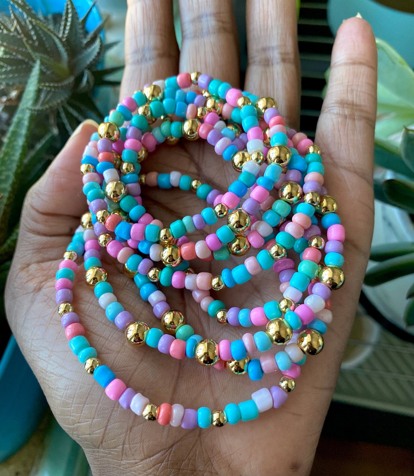Gold Seed Bead Bracelets