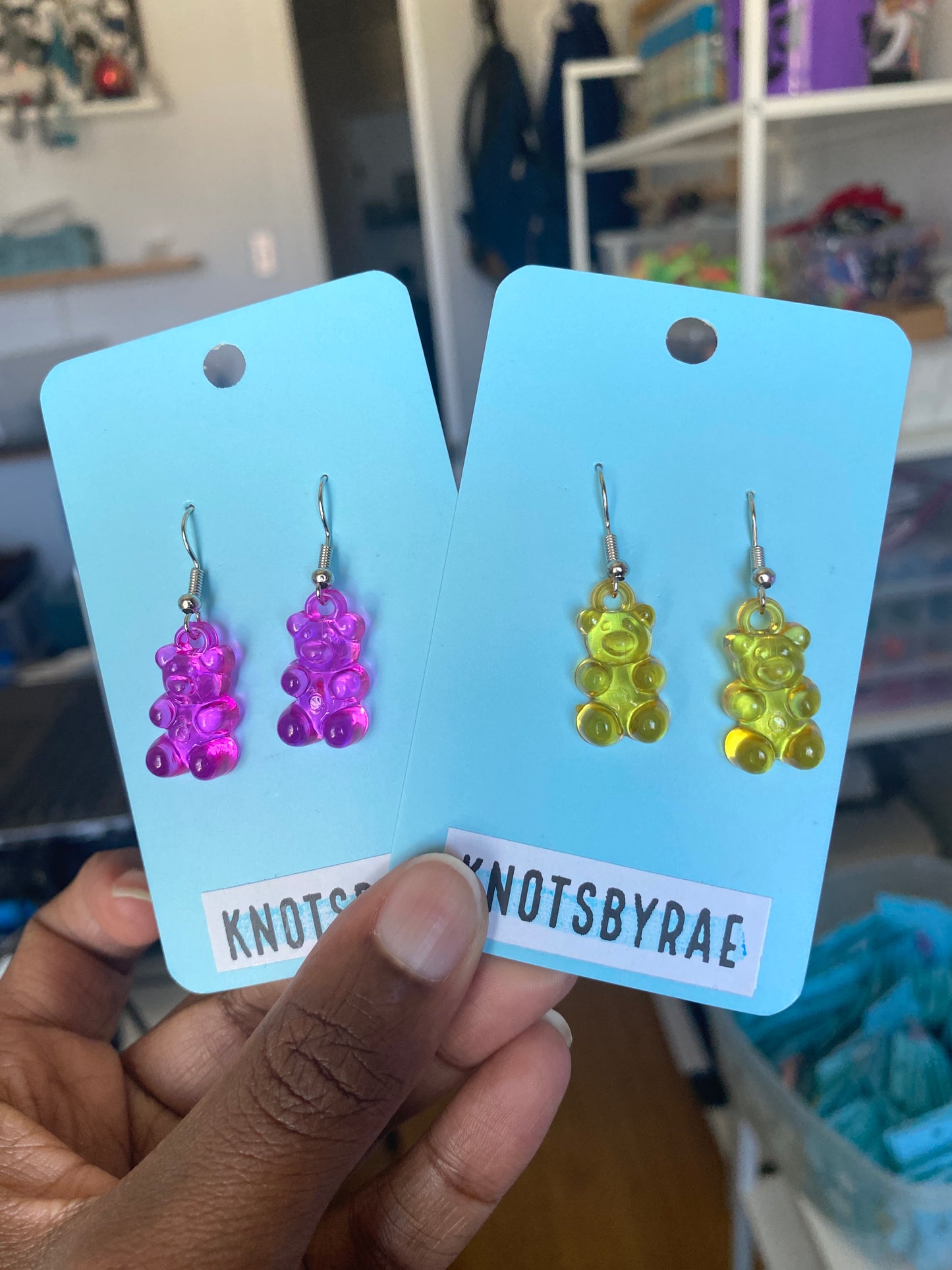 Translucent Gummy Bear Earrings