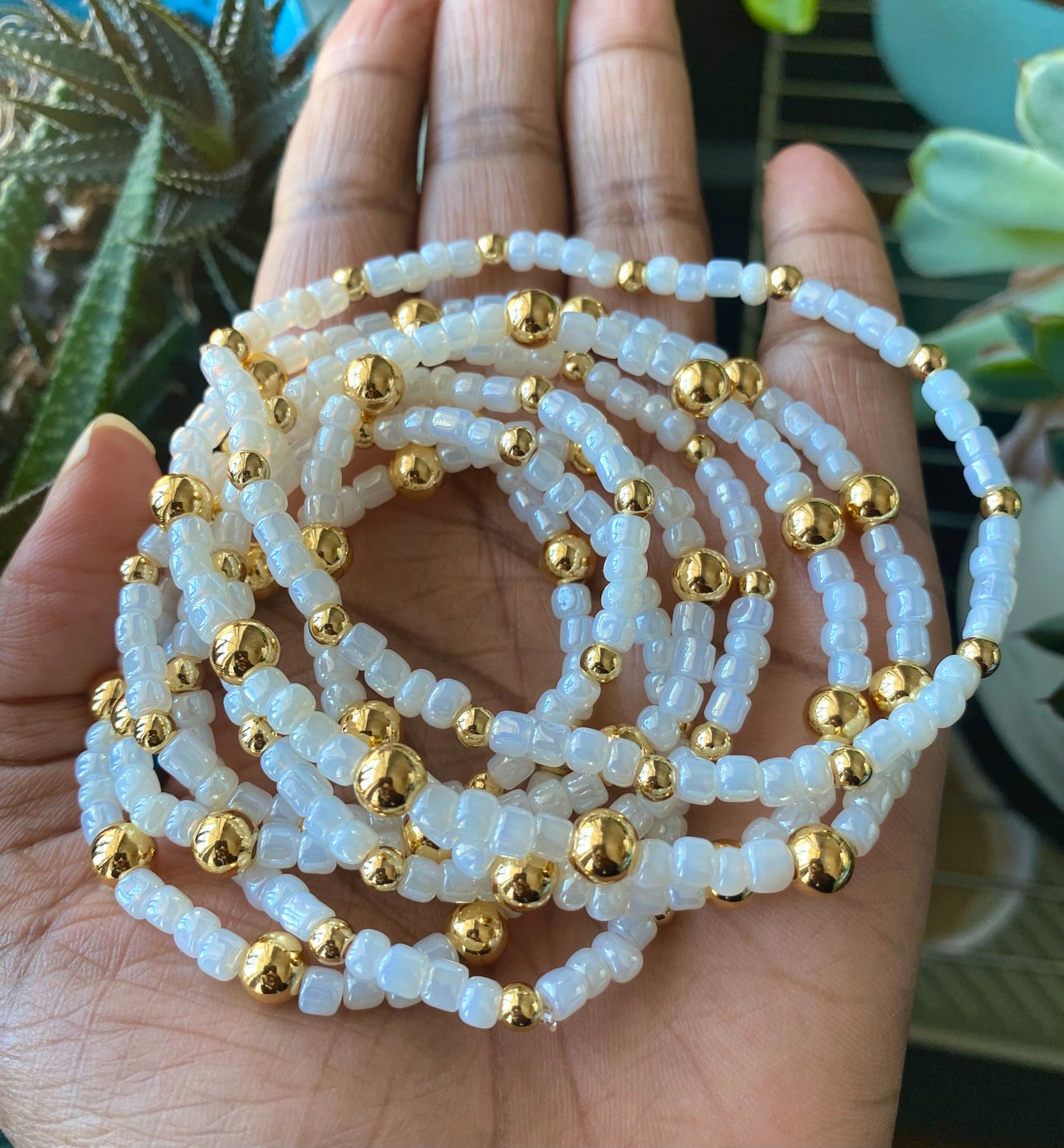 Gold Seed Bead Bracelets