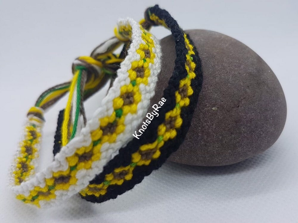 Sunflower Friendship Bracelet or Anklet (Made to Order)