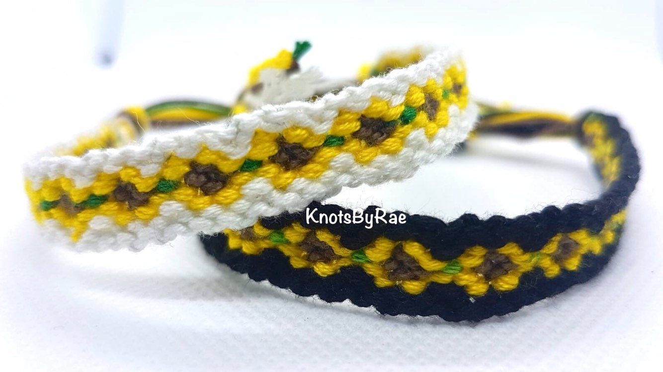 Sunflower Friendship Bracelet or Anklet (Made to Order)
