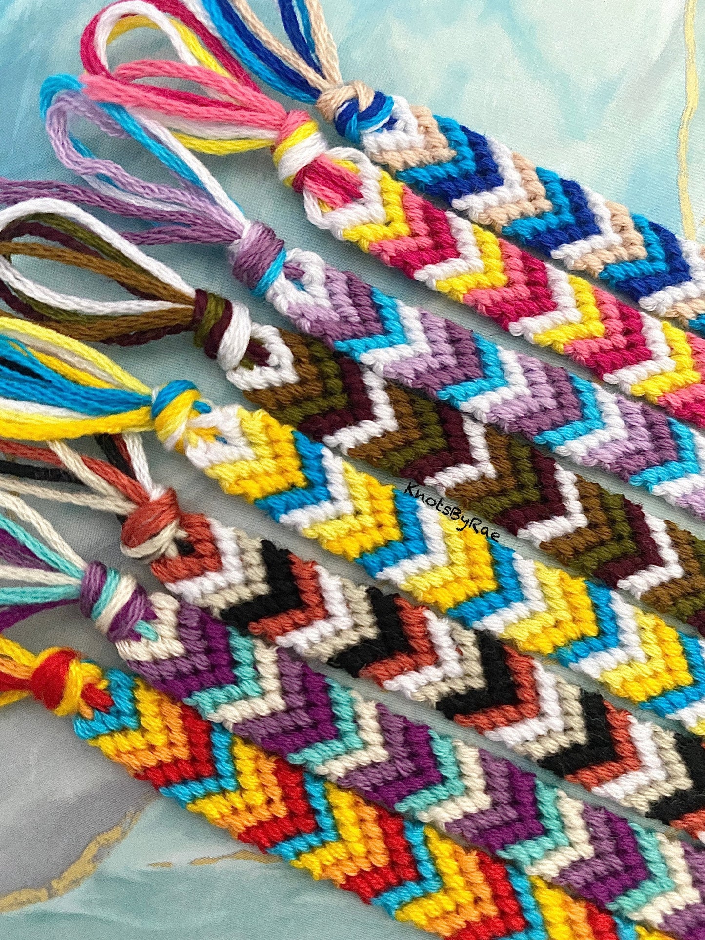Custom Chevron Stripe Anklets