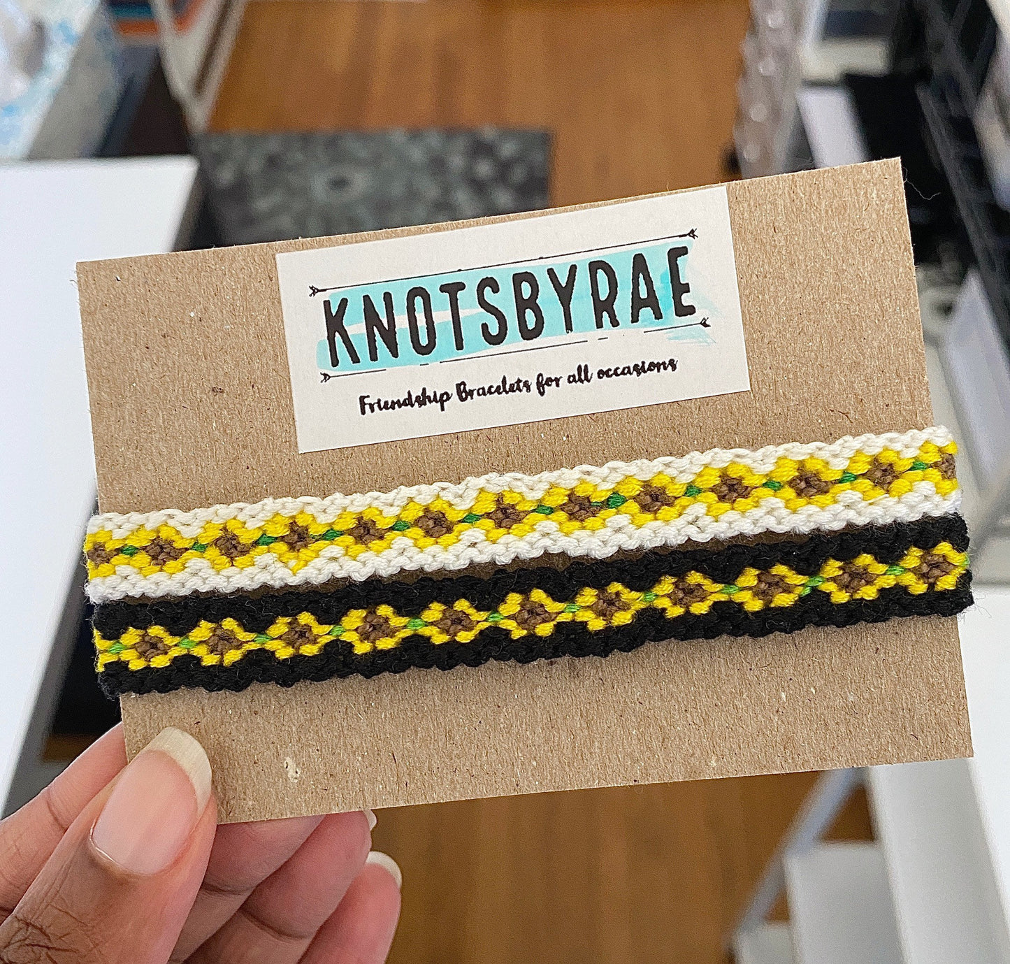 Sunflower Friendship Bracelet or Anklet (Made to Order)