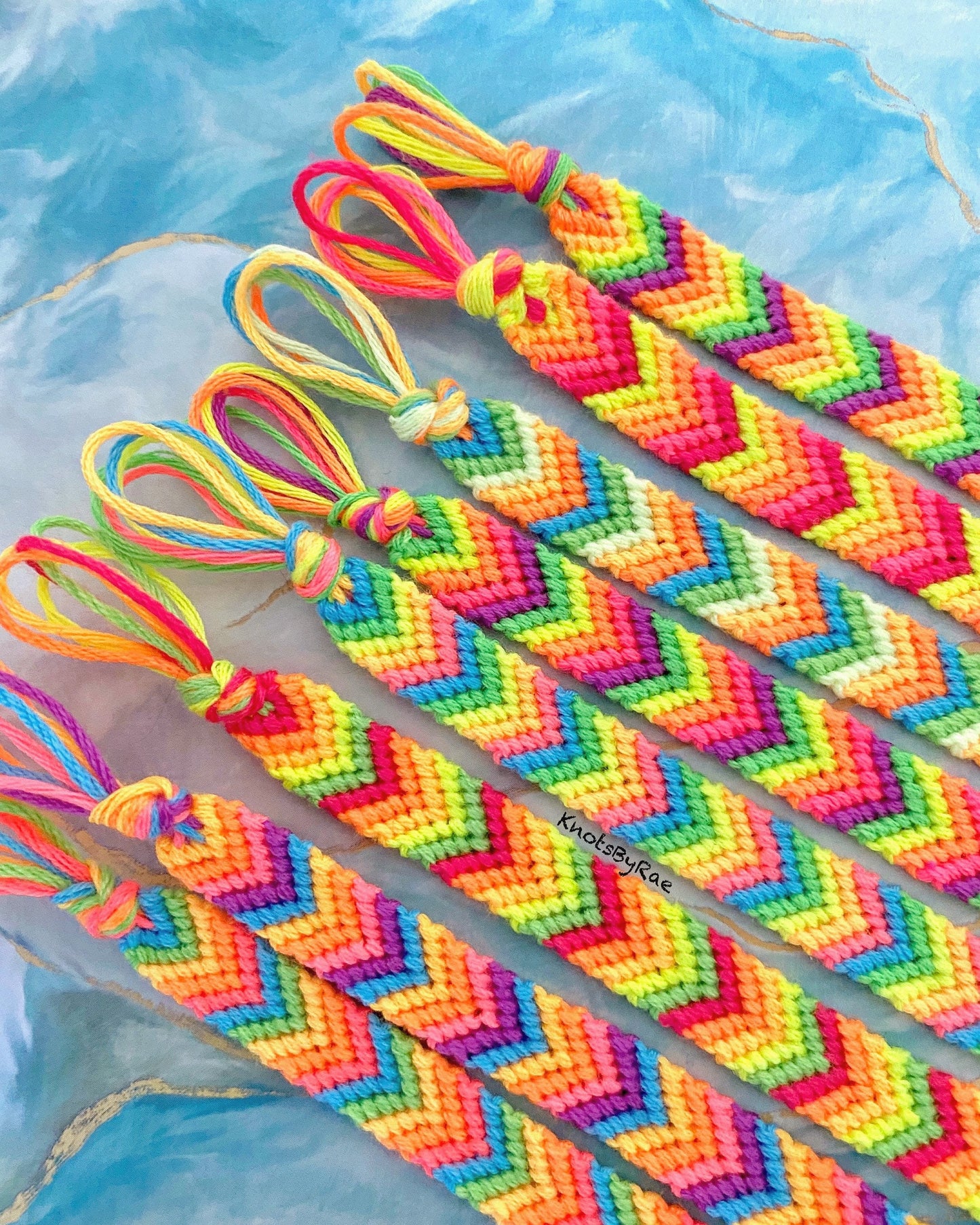 Neon Chevron Friendship Bracelets