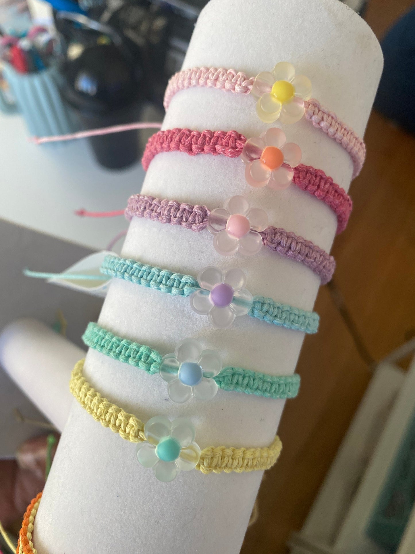 Flower Macrame Friendship Bracelets