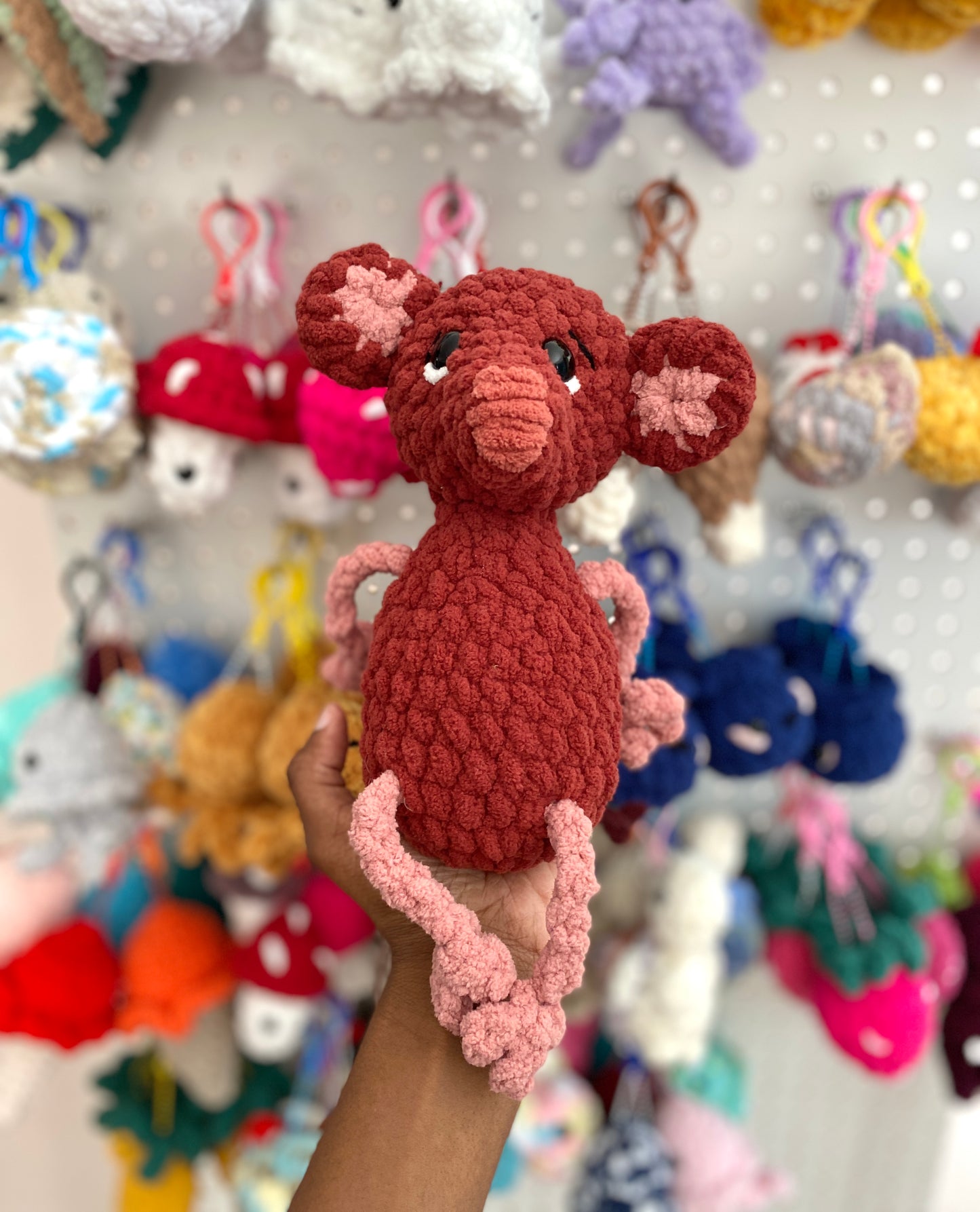 Mouse “Tug-and-Pull” Crochet Plushies