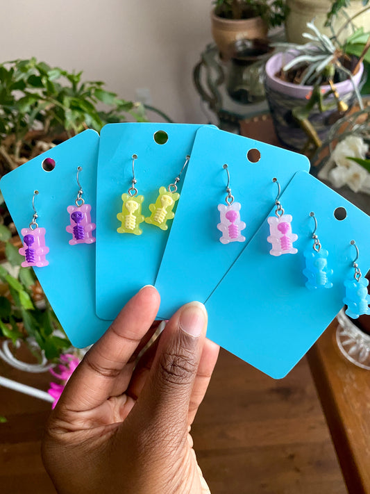 X-Ray Gummy Bear Dangle Earrings