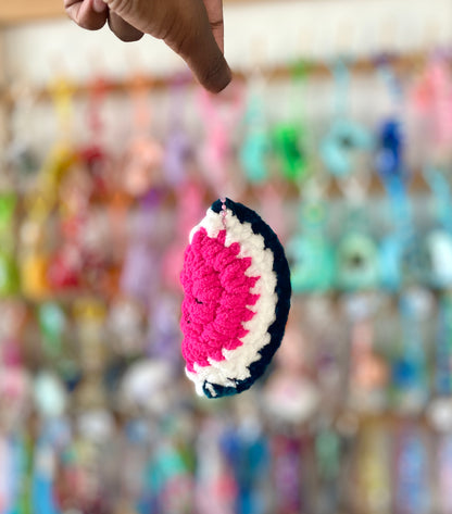 Fruit Slice Crochet Keychains