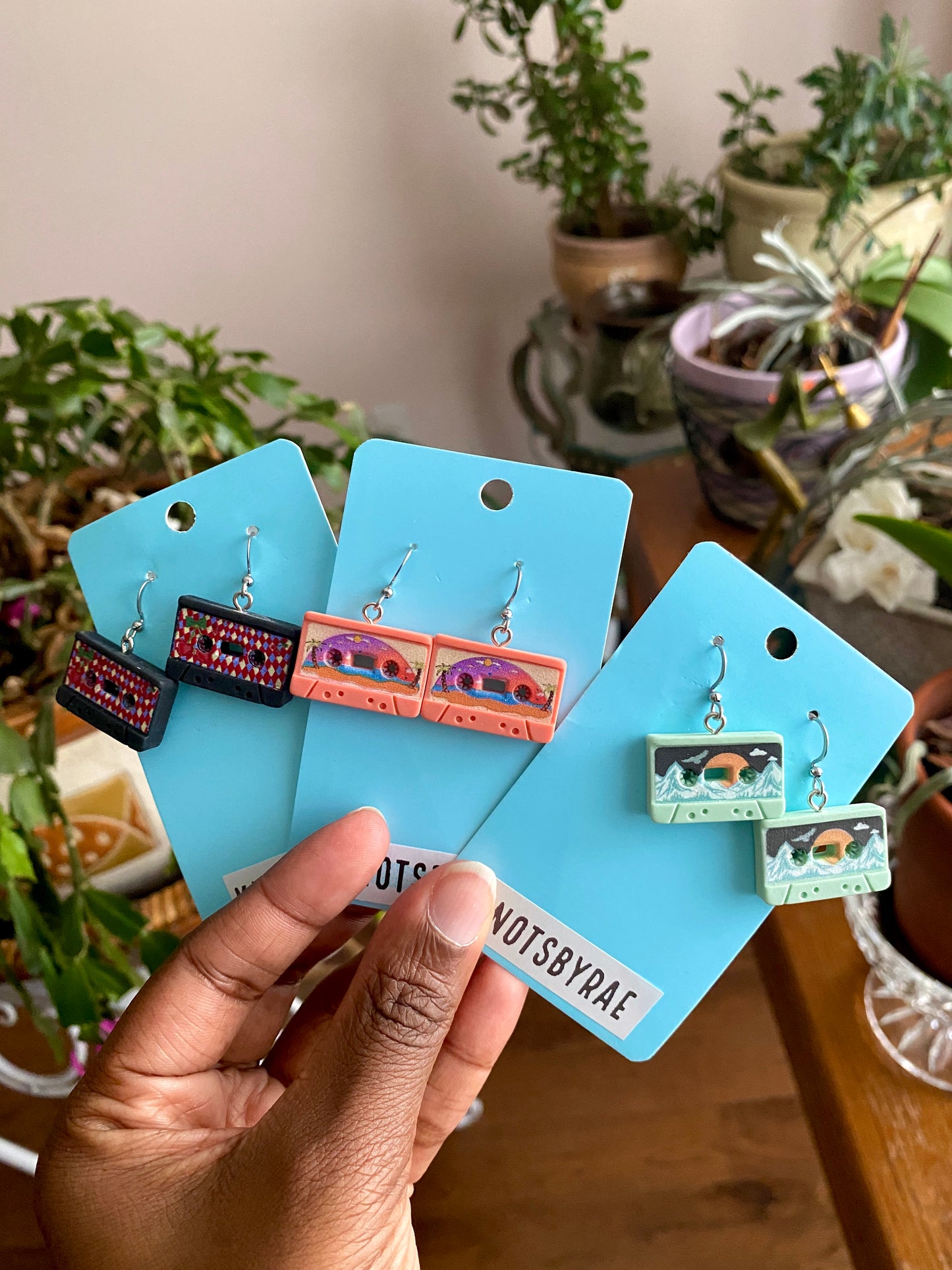 Cassette Tape Dangle Earrings
