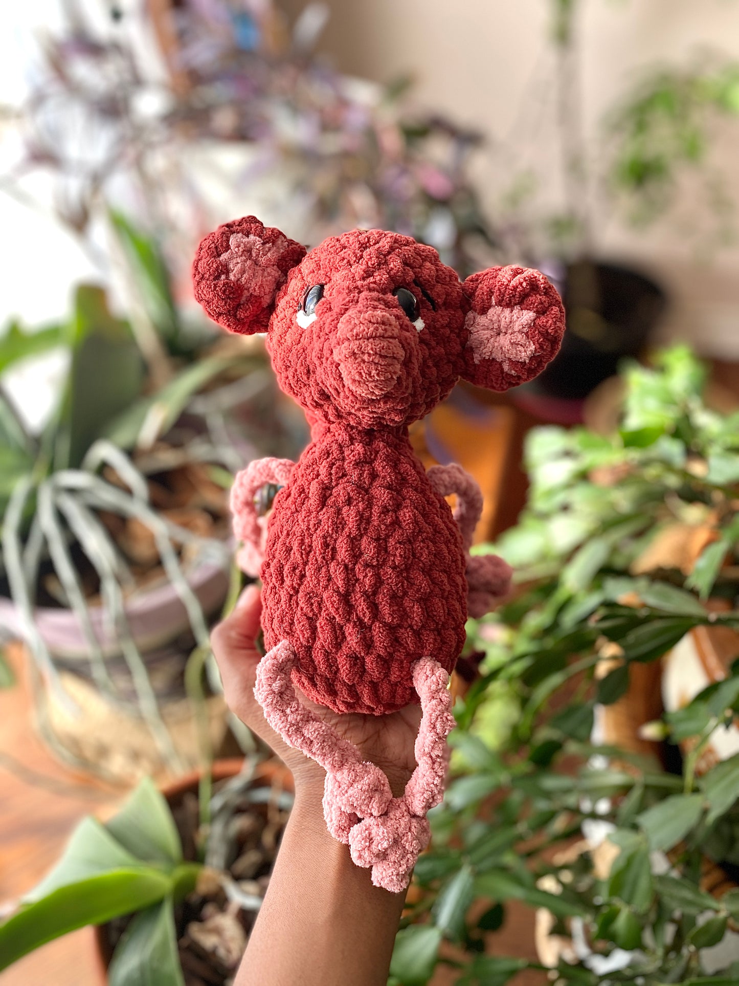 Mouse “Tug-and-Pull” Crochet Plushies