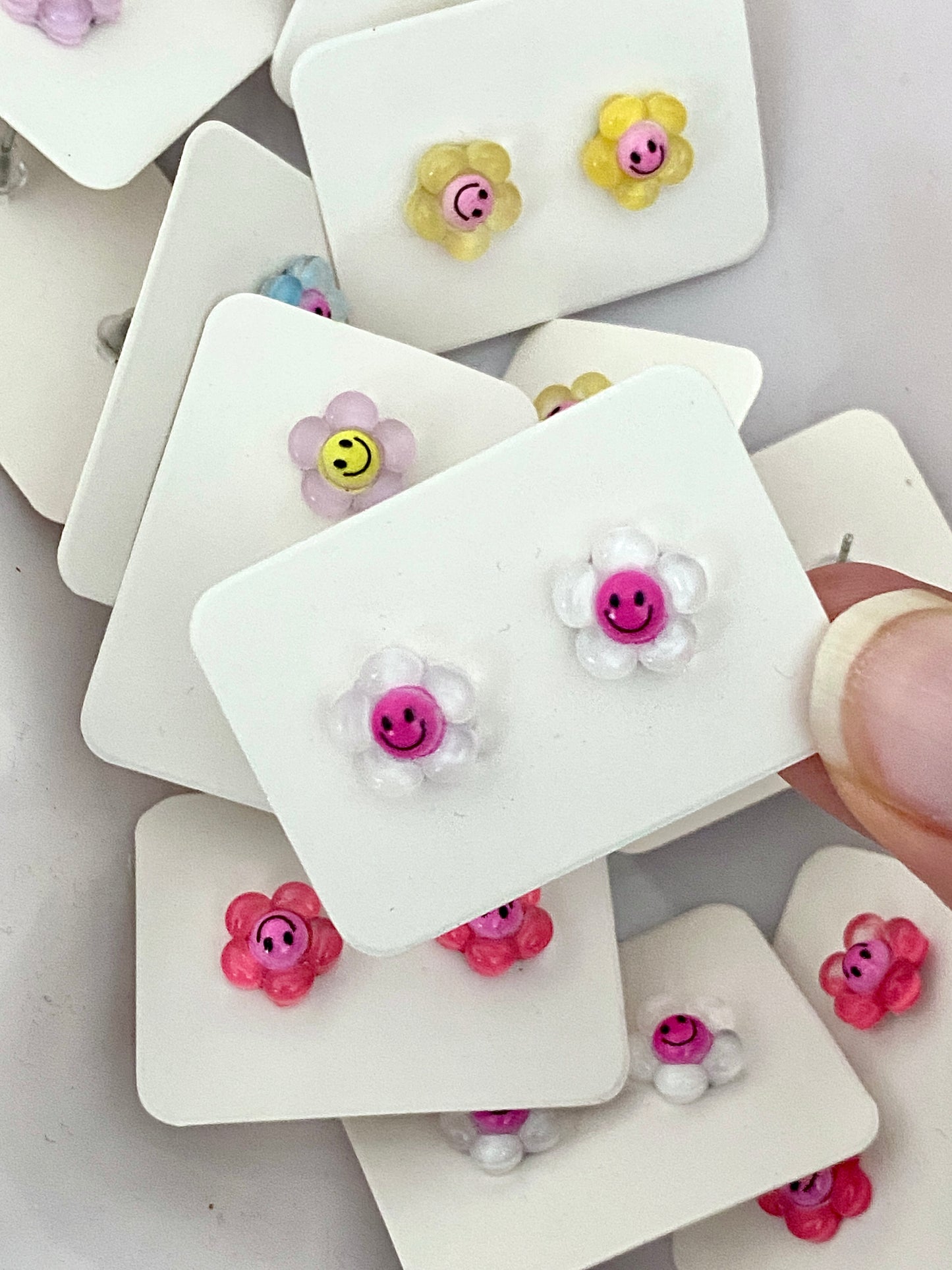 Smiley Flower Stud Earrings