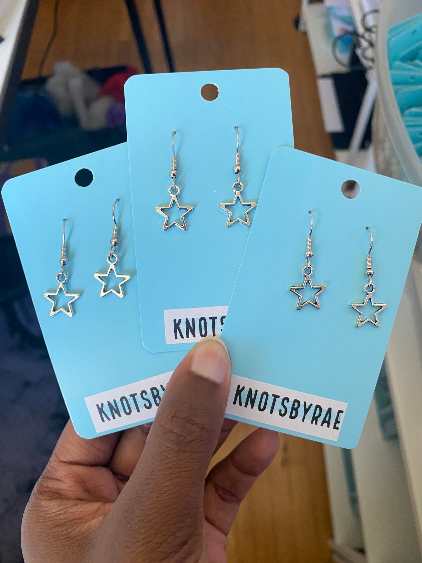 Silver Stars Earrings