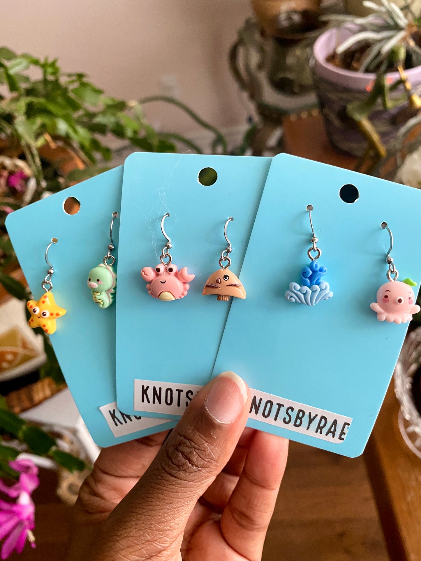 Sea Creature Dangle Earrings