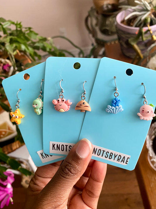 Sea Creature Dangle Earrings