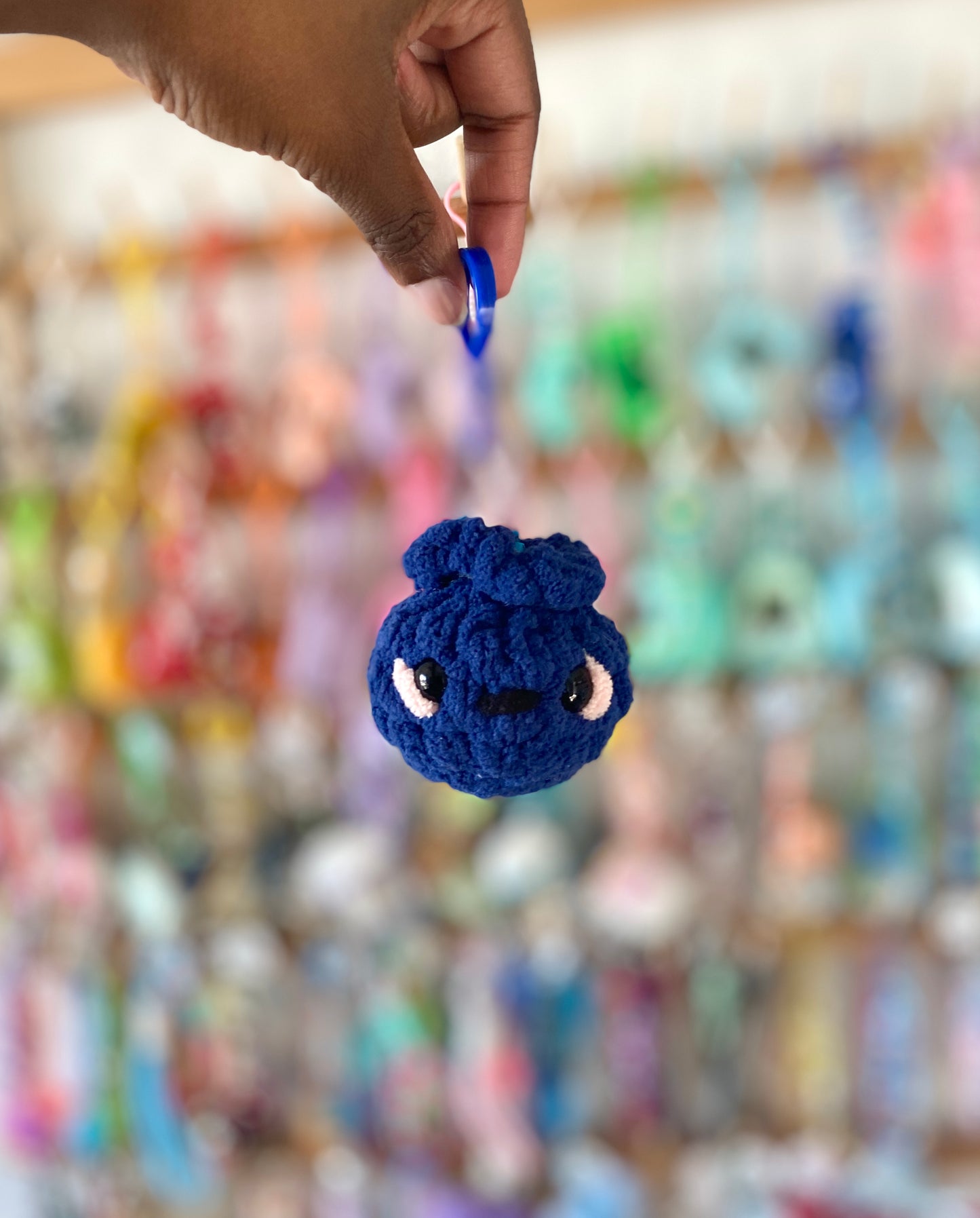 Blueberry Crochet Keychains