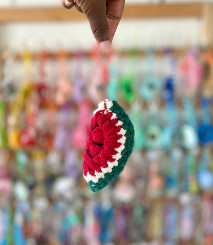 Fruit Slice Crochet Keychains