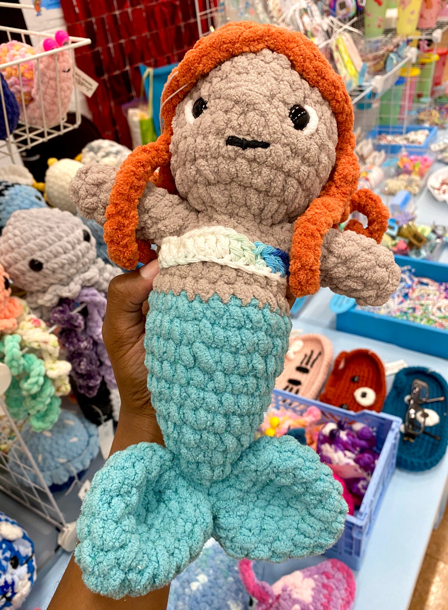 Mermaid Crochet Pluhies