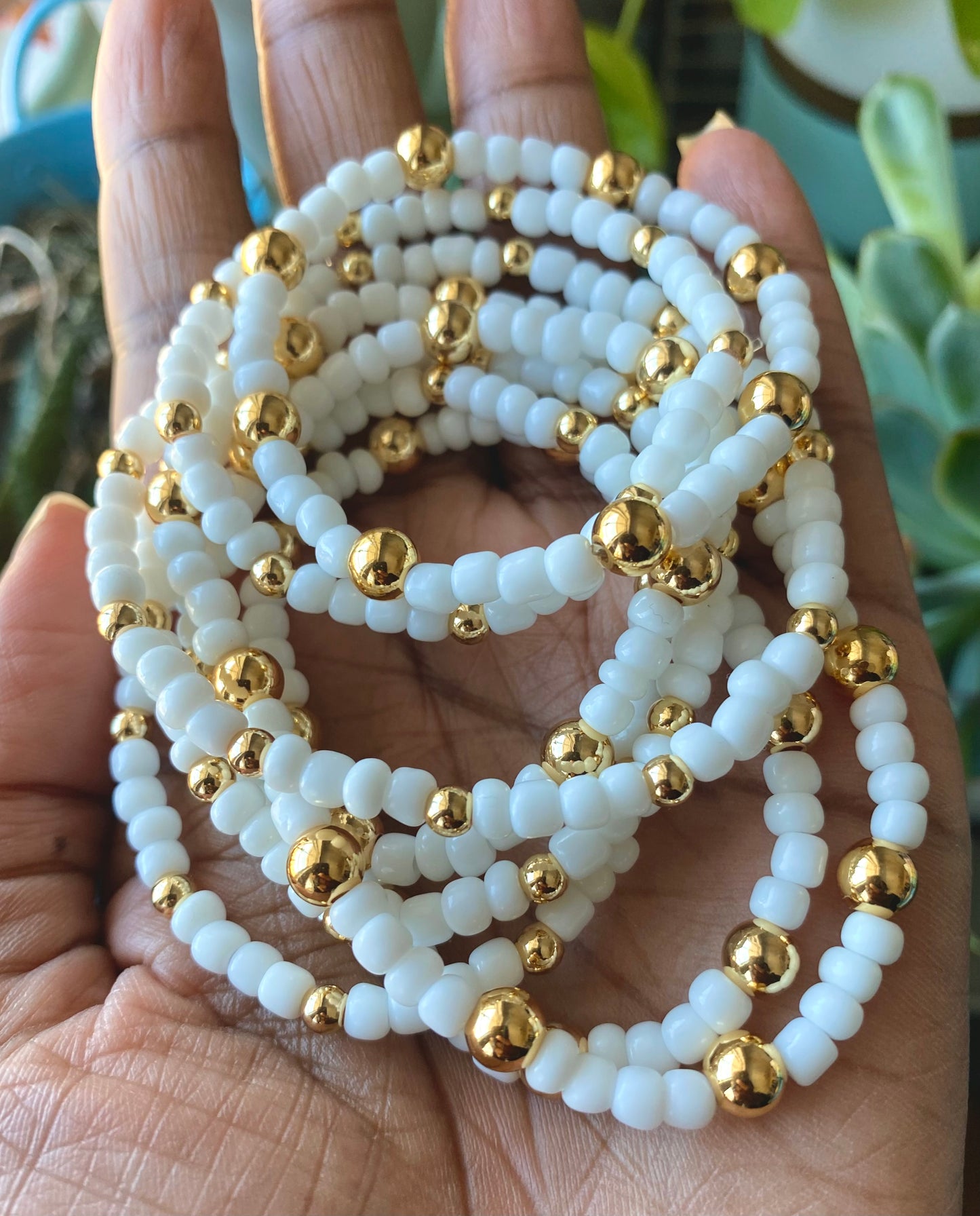 Gold Seed Bead Bracelets