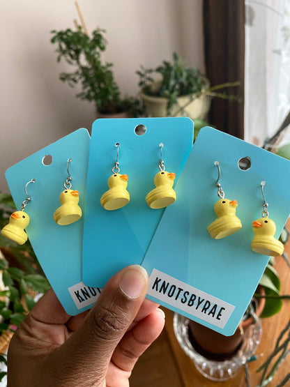 Rubber Duck Dangle Earrings