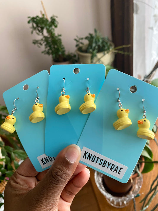 Rubber Duck Dangle Earrings