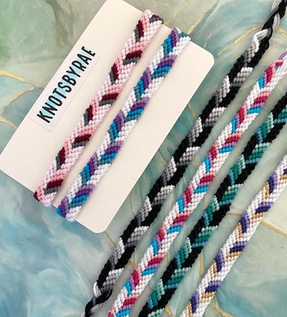 Alternating Chevron Friendship Bracelets
