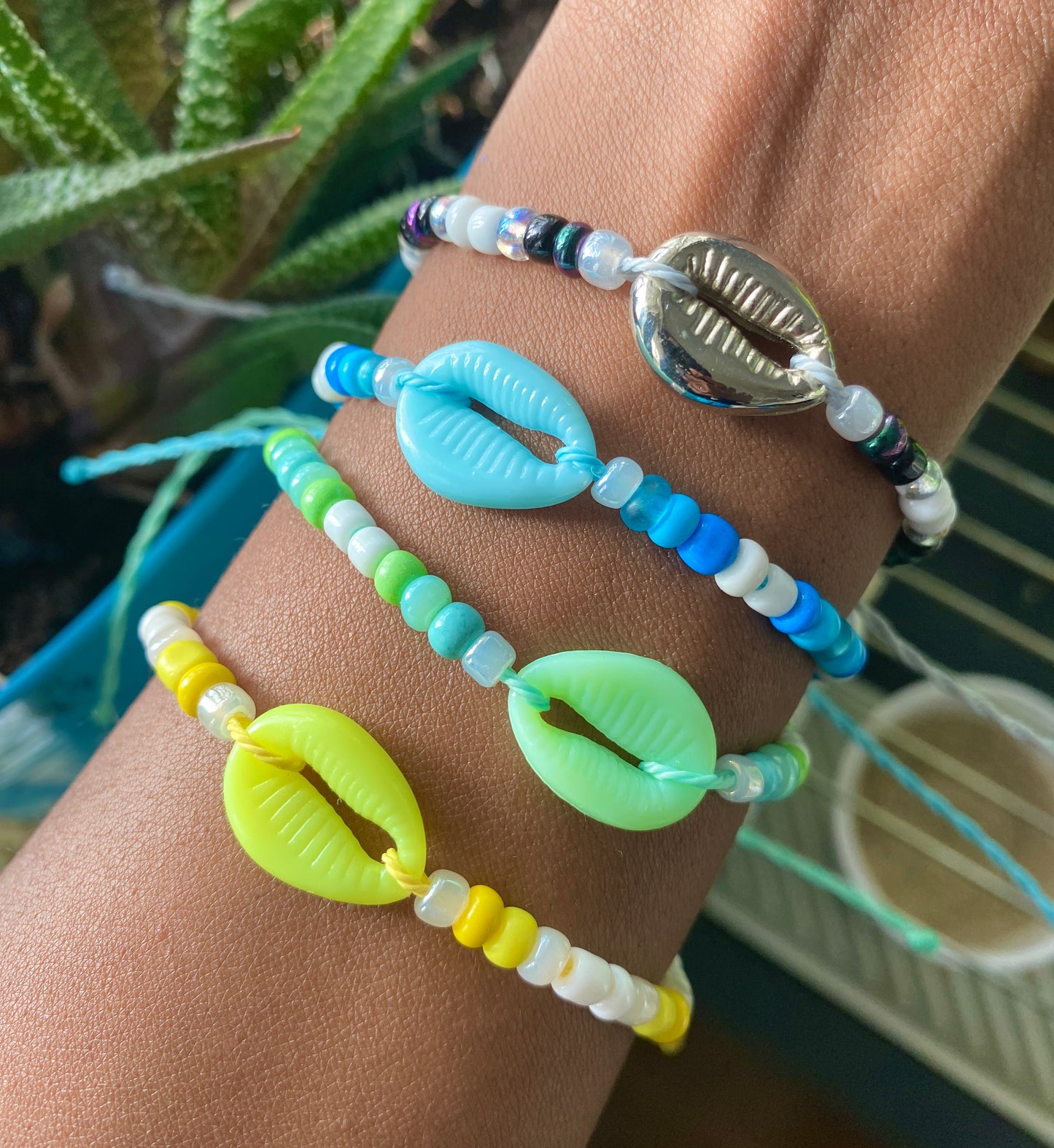 Cowrie Shell Beaded bracelets