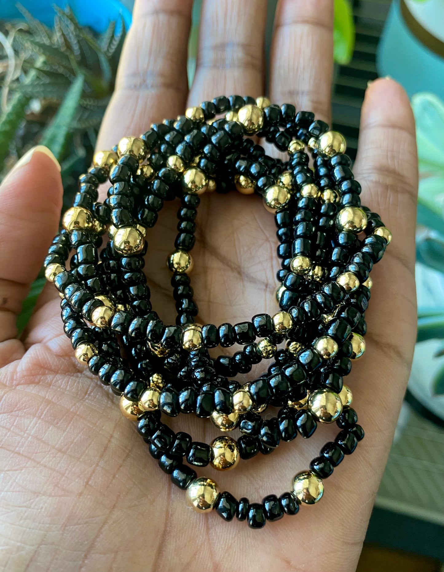 Gold Seed Bead Bracelets