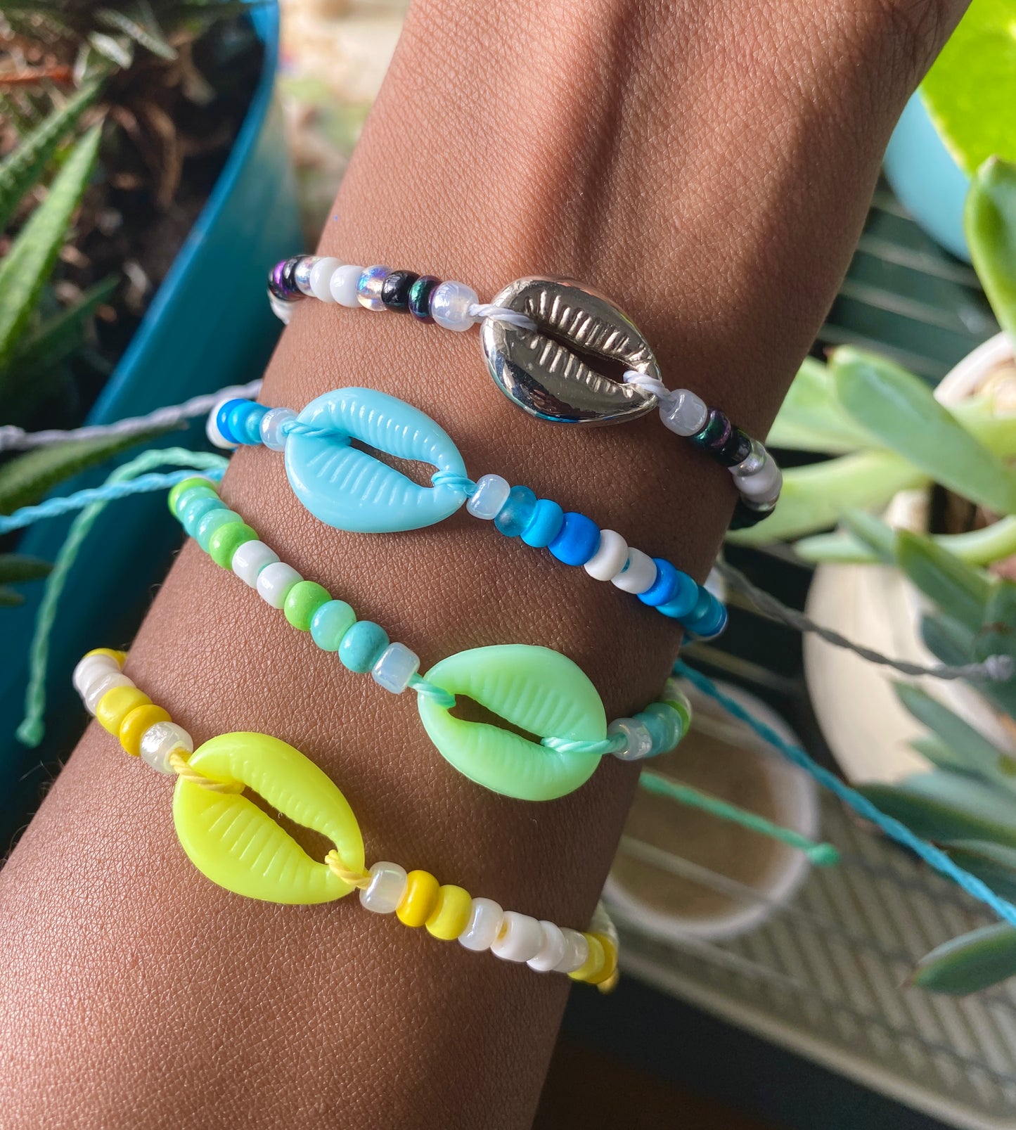Cowrie Shell Beaded bracelets