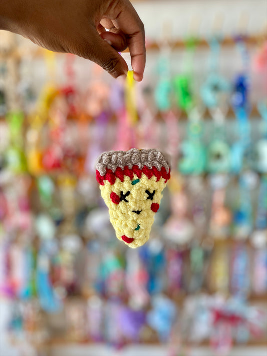 Pizza Crochet Keychains