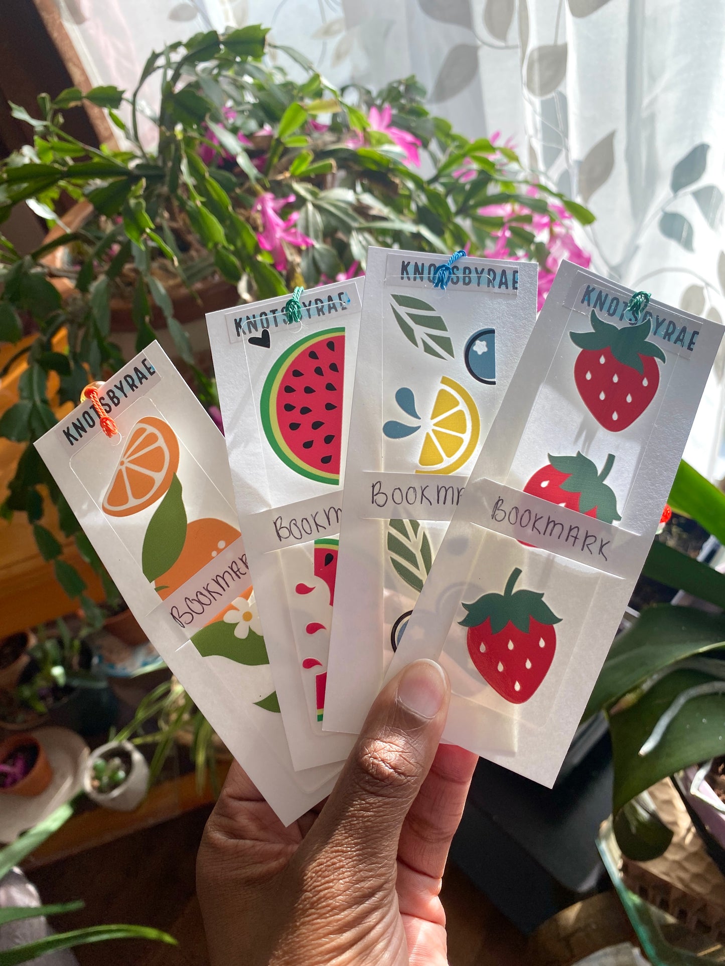 Fruit Acrylic Bookmarks with Bead Straps