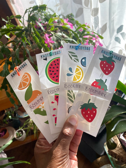 Fruit Acrylic Bookmarks with Bead Straps