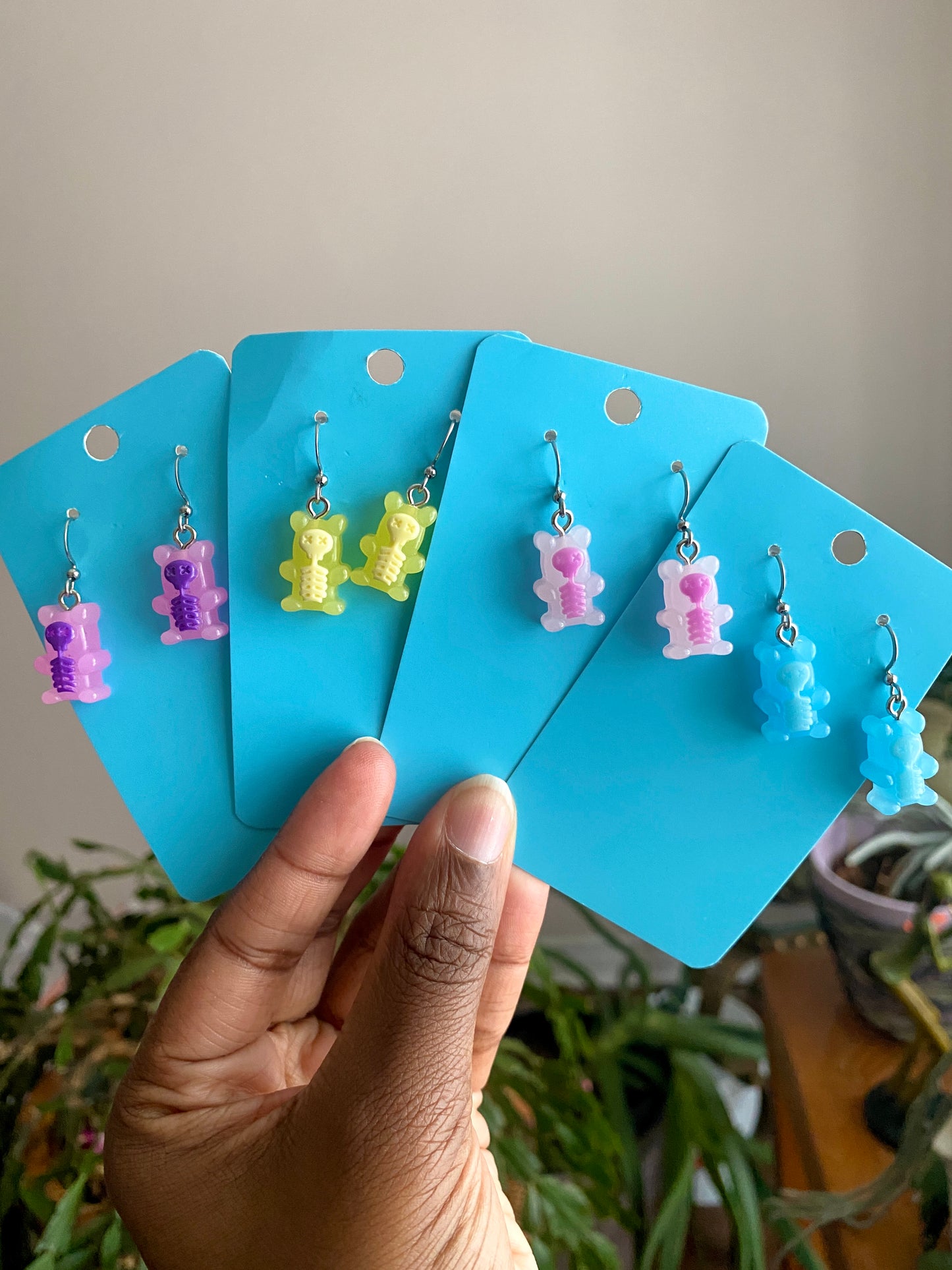 X-Ray Gummy Bear Dangle Earrings