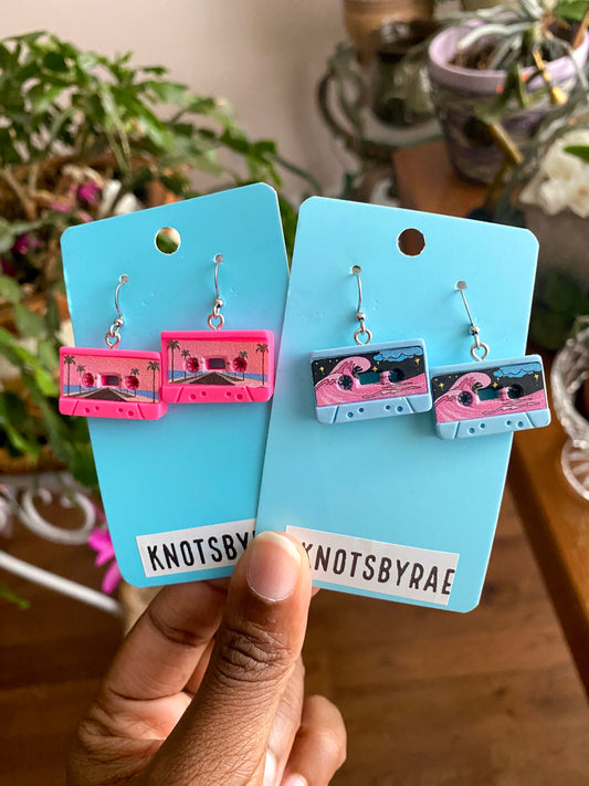 Cassette Tape Dangle Earrings