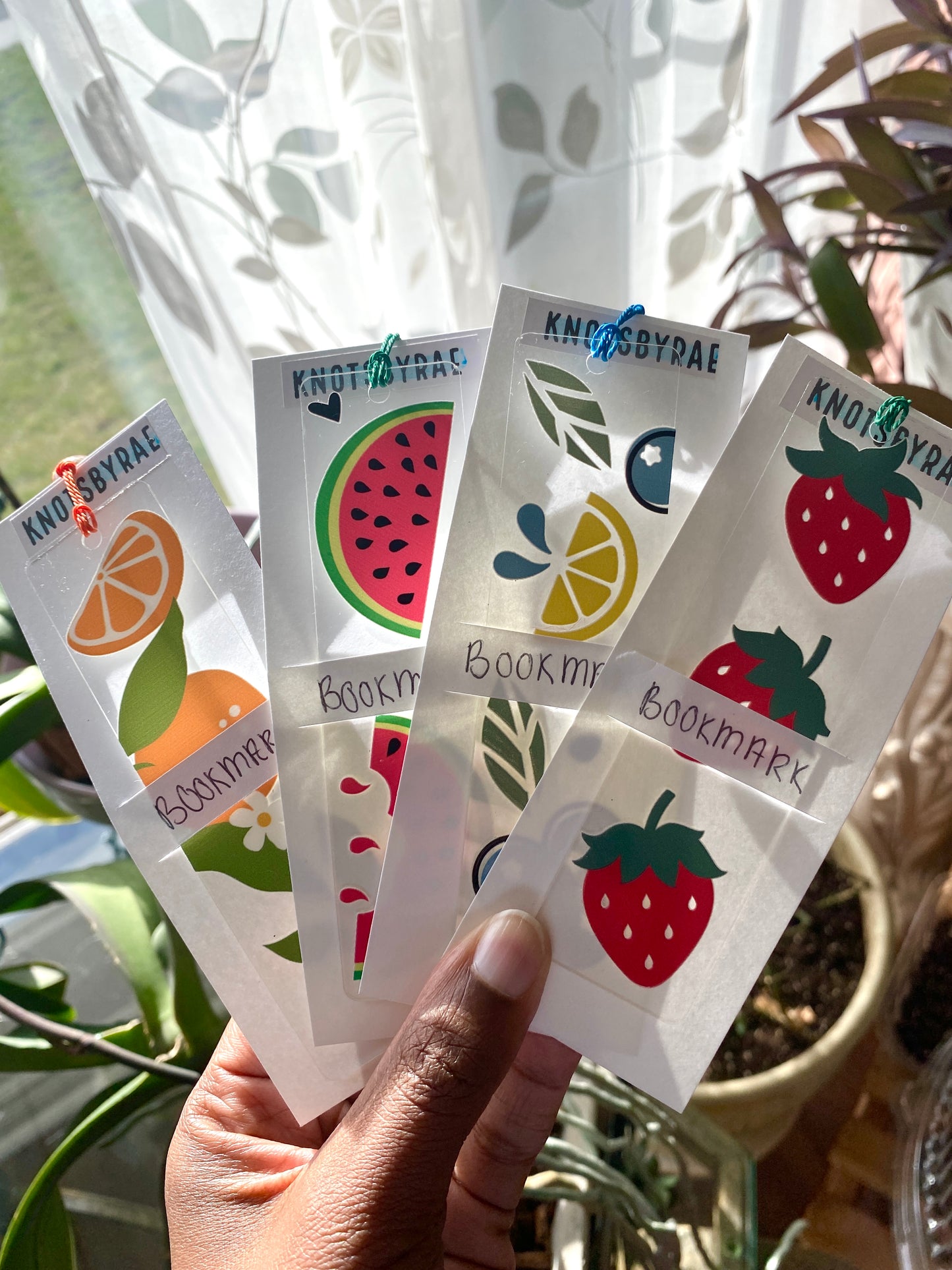 Fruit Acrylic Bookmarks with Bead Straps