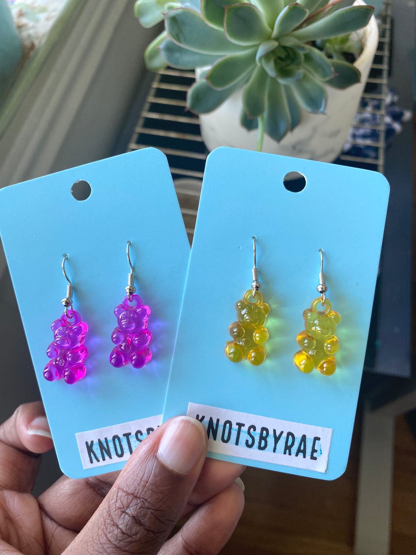 Translucent Gummy Bear Earrings