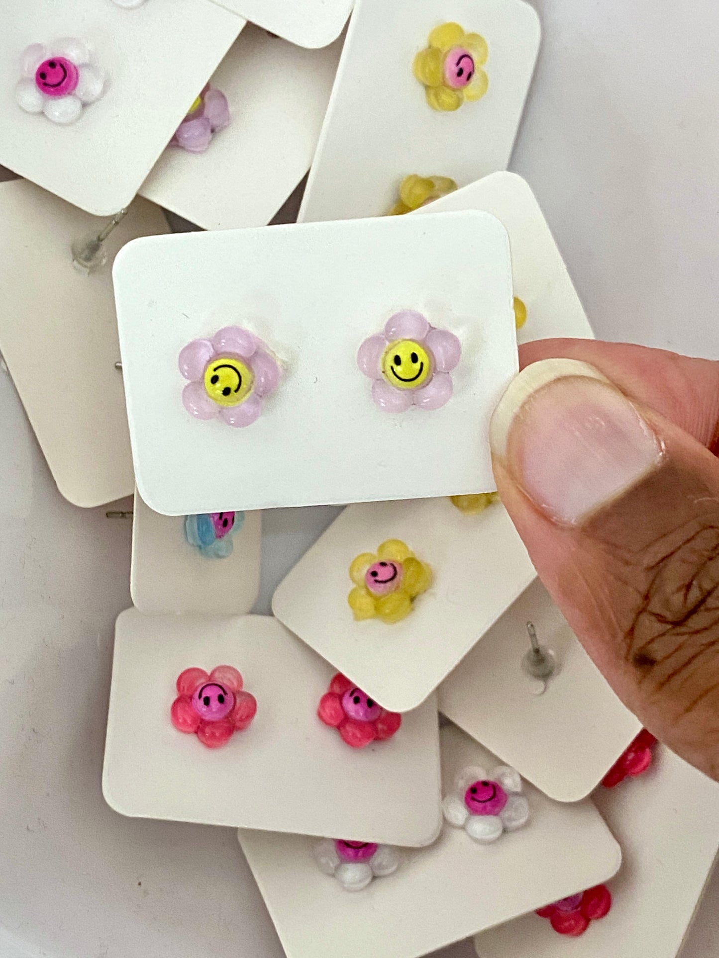 Smiley Flower Stud Earrings
