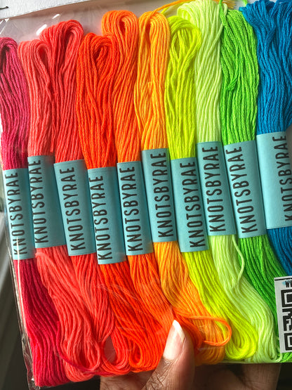 Neon Embroidery Floss