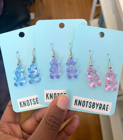 Translucent Gummy Bear Earrings