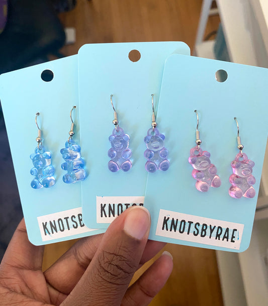 Translucent Gummy Bear Earrings