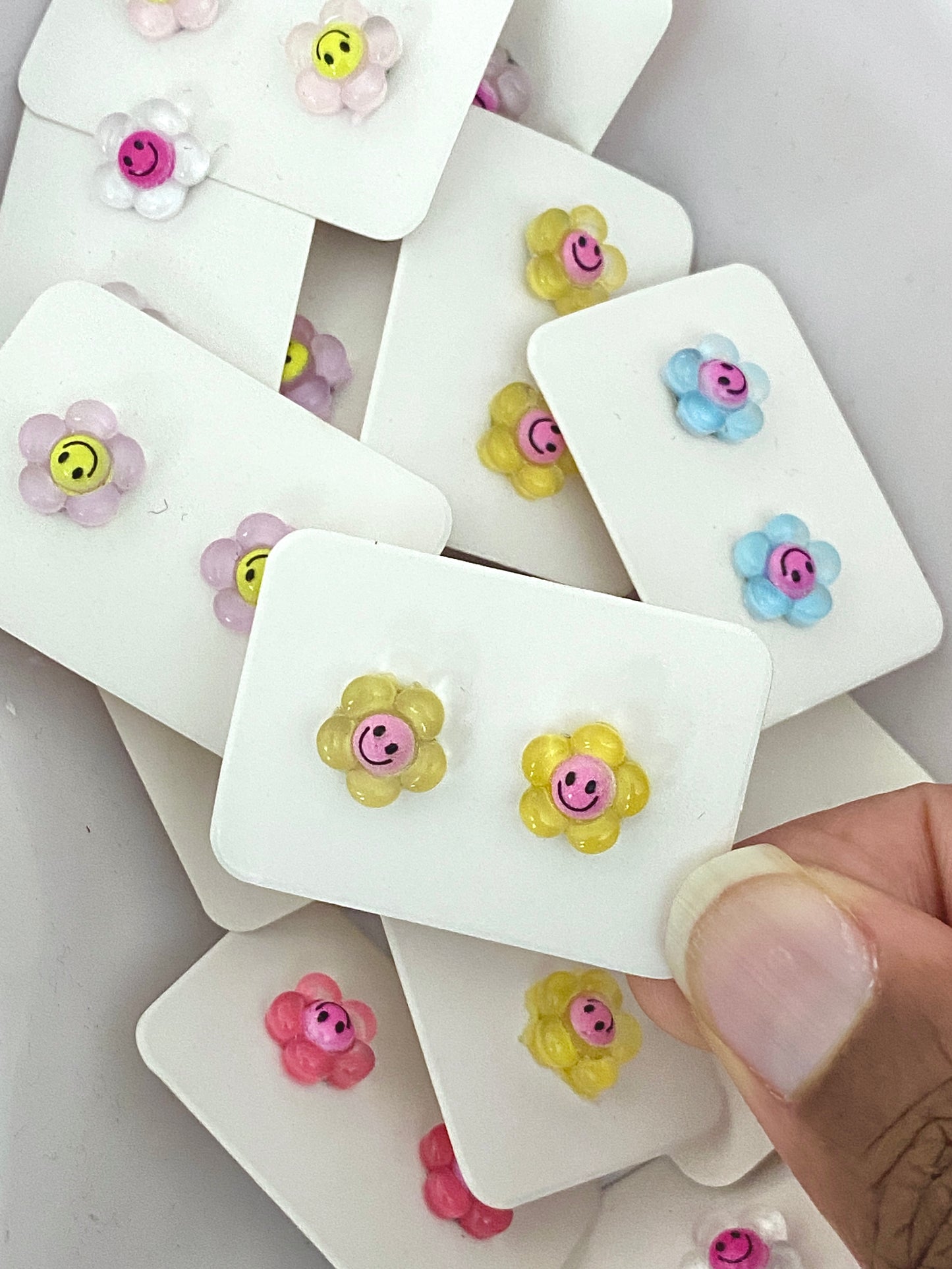 Smiley Flower Stud Earrings