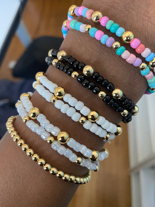 Gold Seed Bead Bracelets
