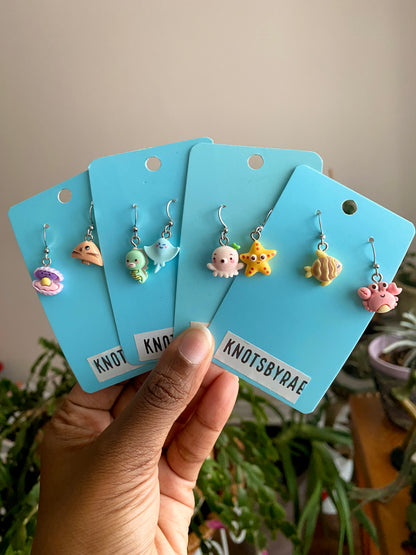 Sea Creature Dangle Earrings
