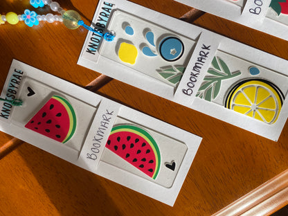 Fruit Acrylic Bookmarks with Bead Straps