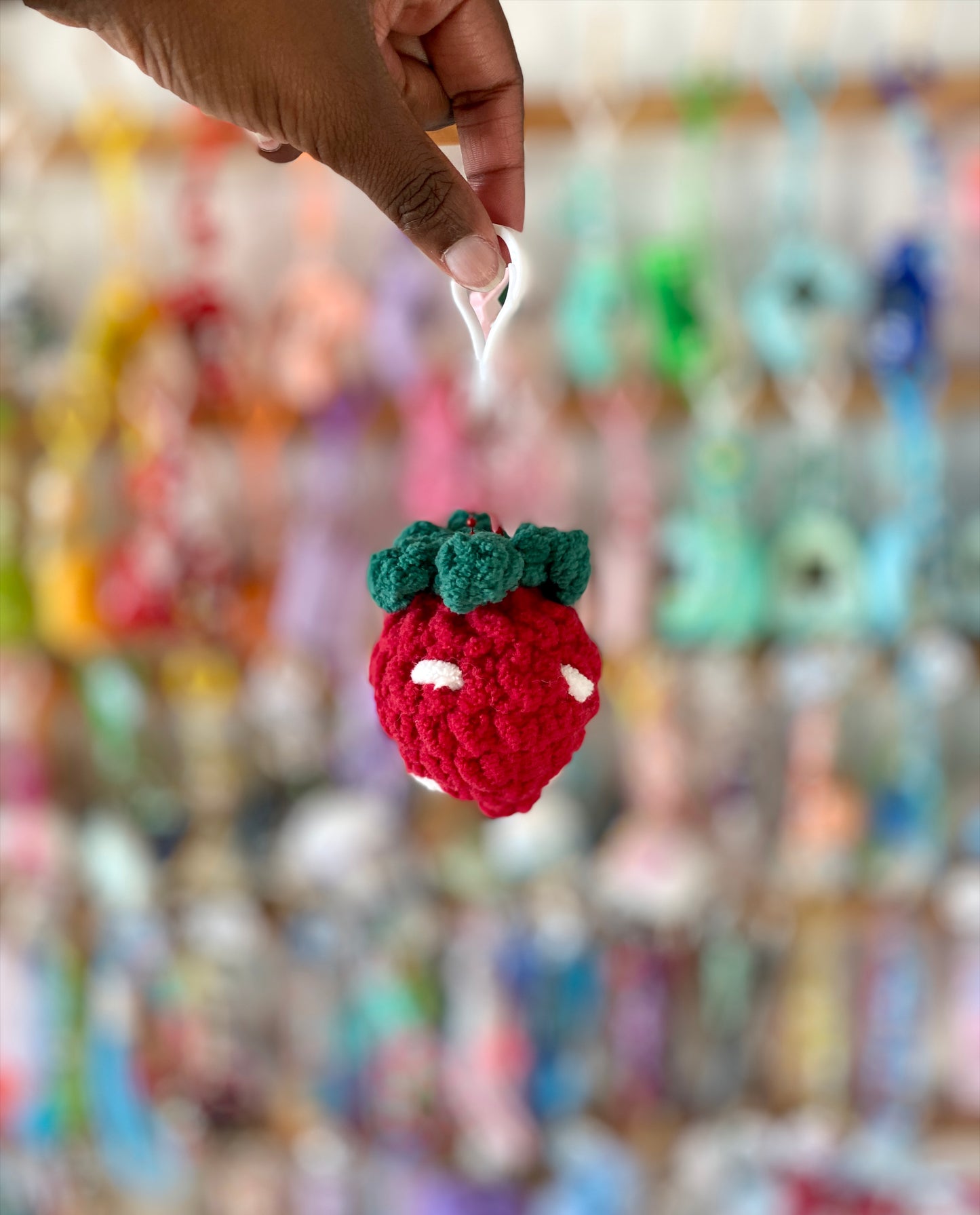 Strawberry Crochet Keychains