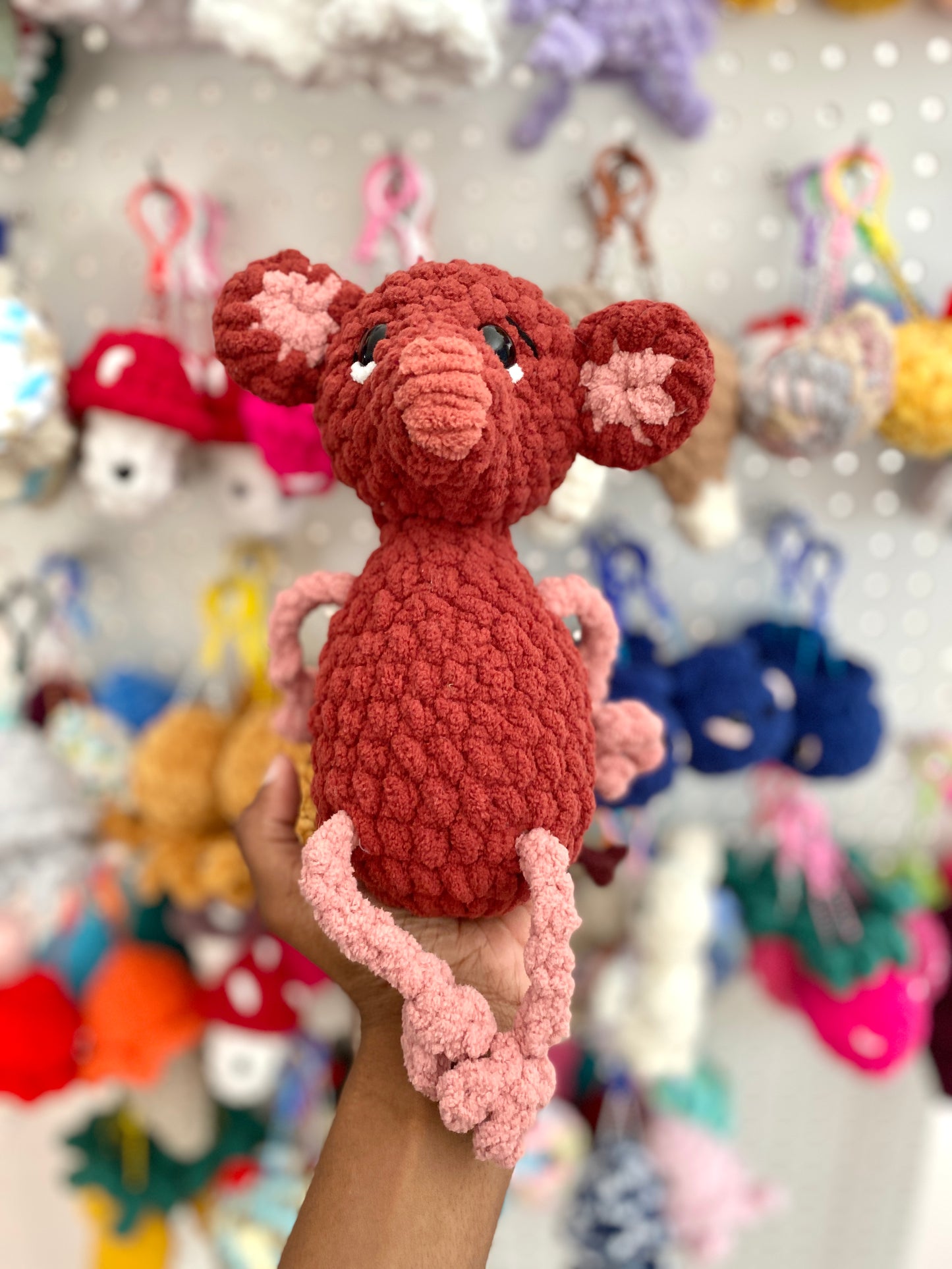 Mouse “Tug-and-Pull” Crochet Plushies