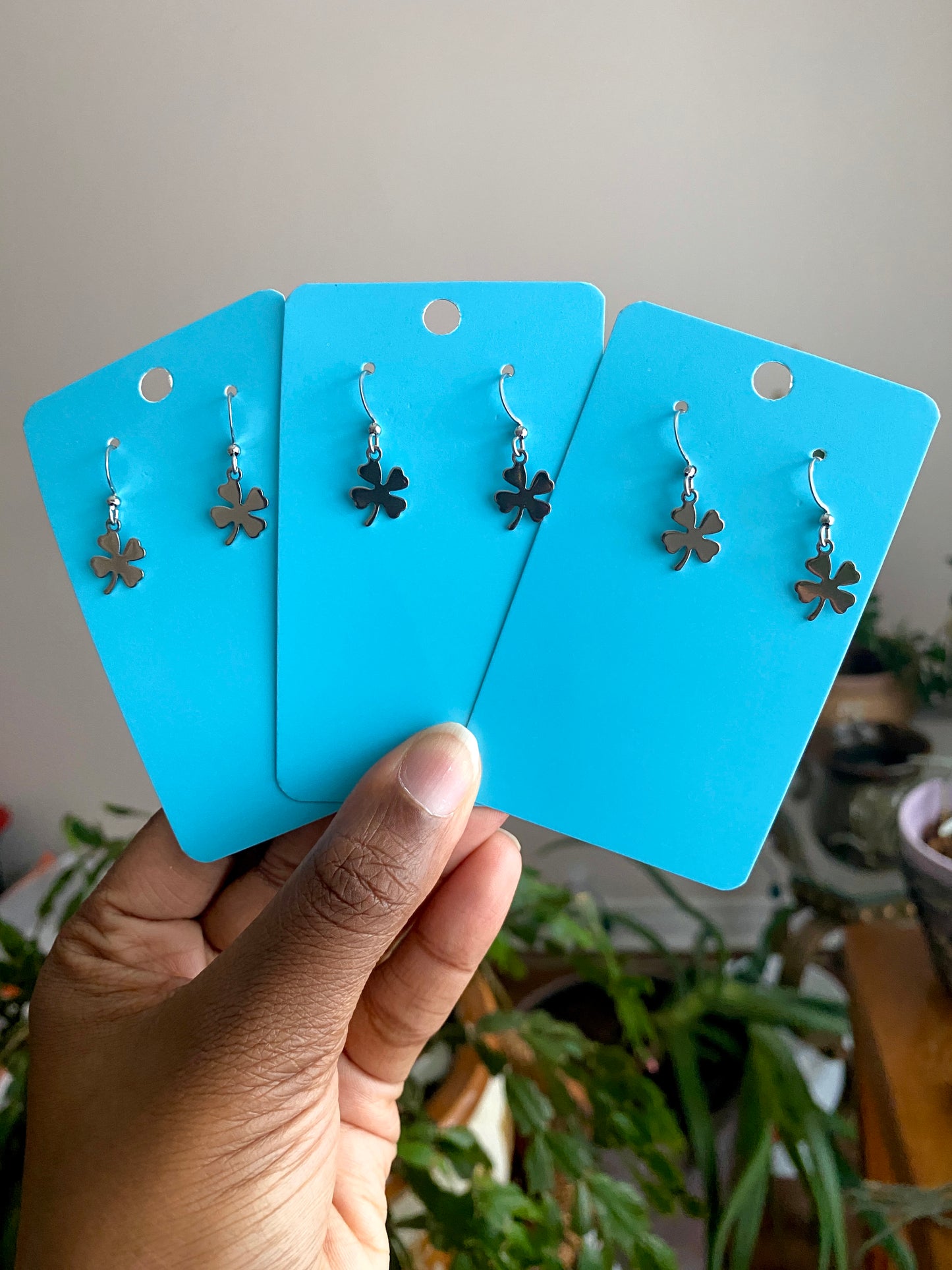Four Leaf Clover Dangle Earrings