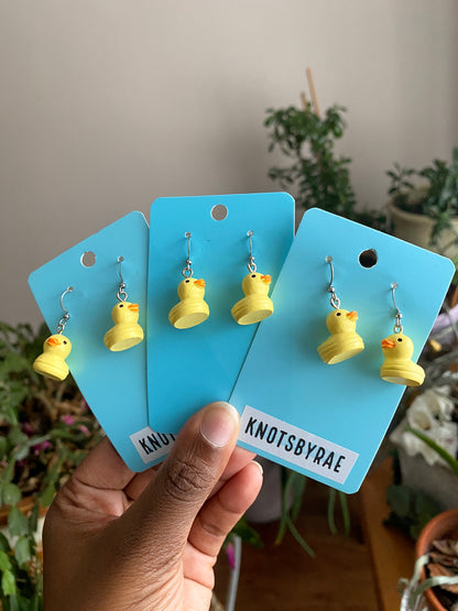 Rubber Duck Dangle Earrings