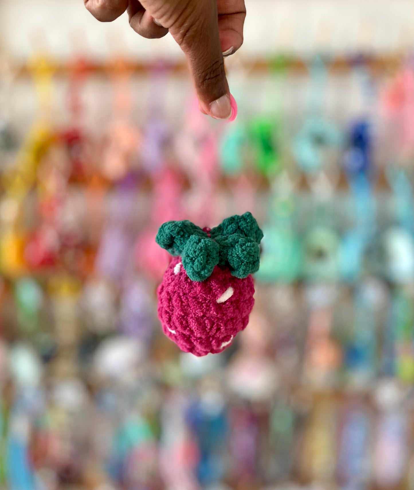 Strawberry Crochet Keychains