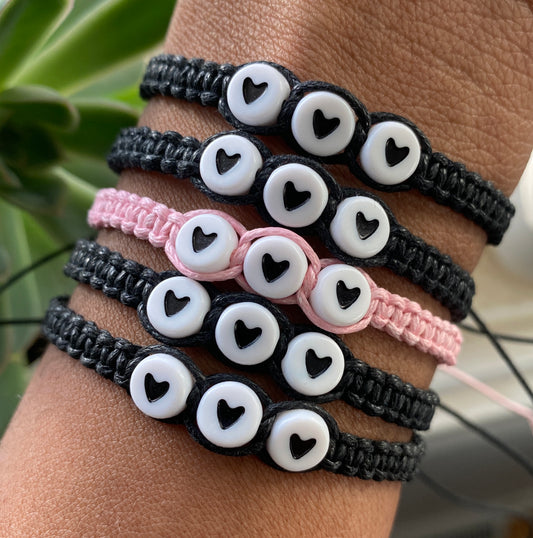 Heart Macrame Friendship Bracelets