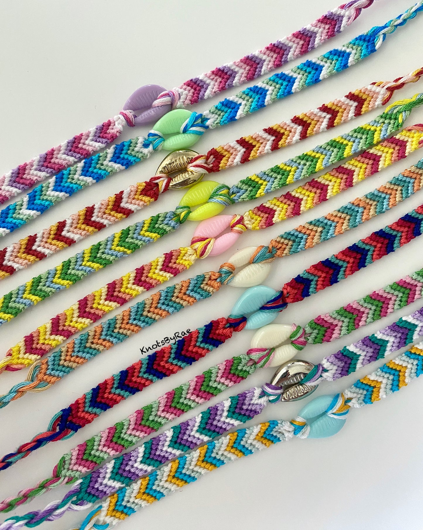 Chevron Cowrie Shell Friendship Bracelets (Made to Order)